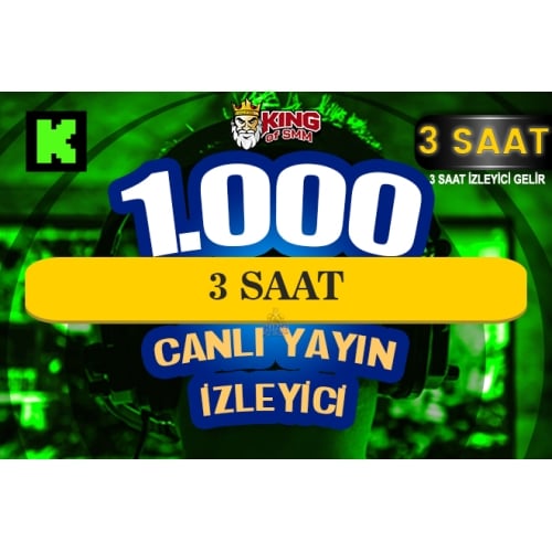  ⚜️3 SAAT  1.000 KICK CANLI YAYIN İZLEYİCİ